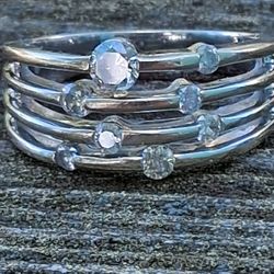 3/4Ct Natural Diamond Ring 14kwg 