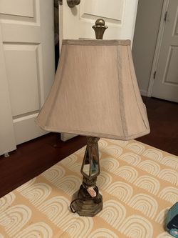 Pair Of Gold/brown Lamps