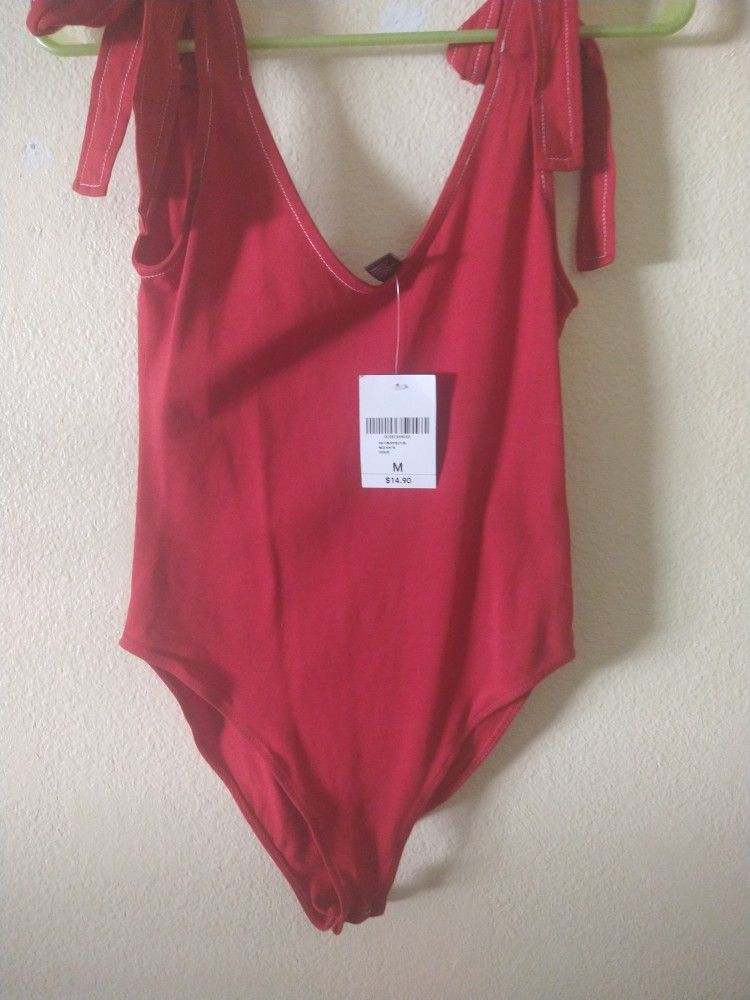 Forever 21 Red Bodysuit NEW