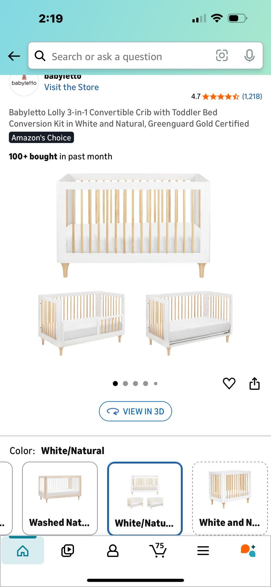 Baby Crib 95% New