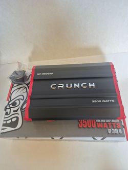 CRUNCH 3500 WATTS MONOBLOCK 1 OHM STABLE BUILT IN CROSSOVER WITH BASS CONTROL CAR AMPLIFIER