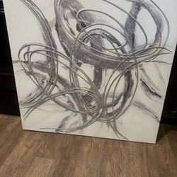 Beautiful Silver & White Wall Art $50 