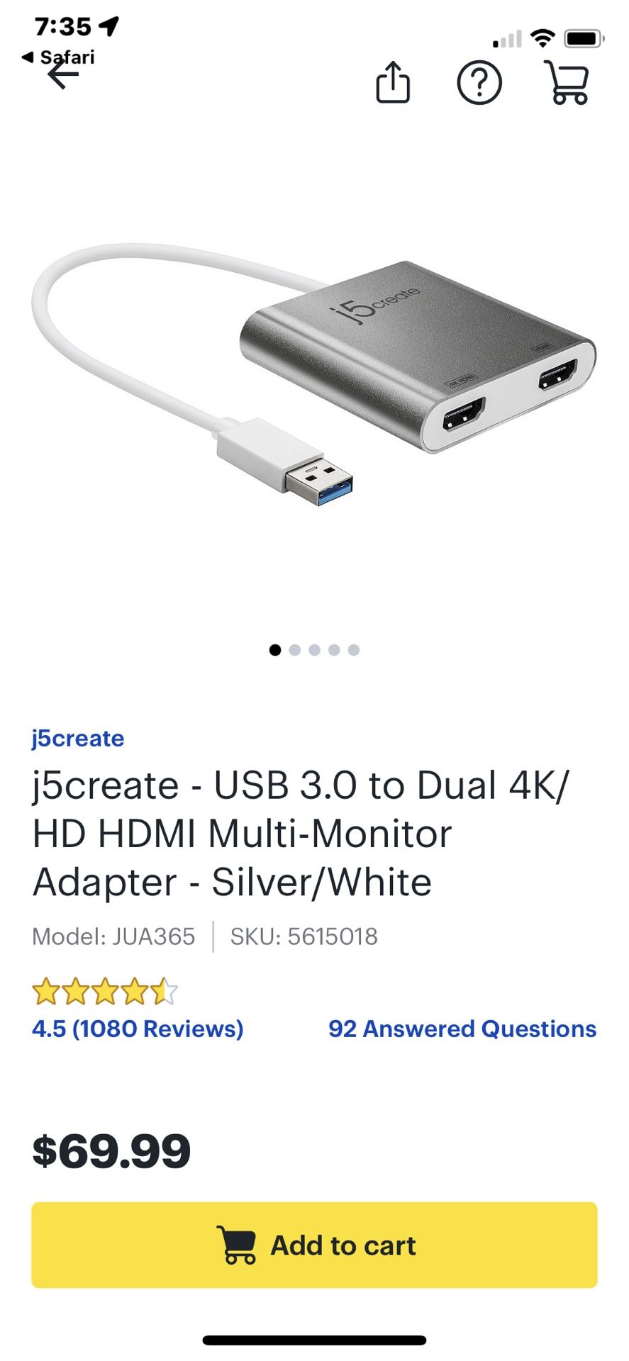 Multi-monitor Connector For Computer