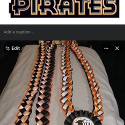 Custom made graduation leis with free charm pick your own colors. Same day pick up