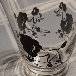 Hazel Atlas Black French Poodle Juice Glasses