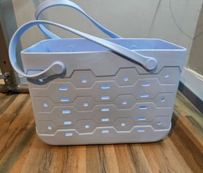 Mainstays All Purpose Large EVA Flex Tote Bag Blue Isle Light Blue 18" Waterproof