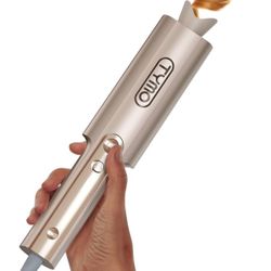 Automatic Rotating Curling Iron - TYMO CurlPro Plus Long Barrel Curling Wand, Gold, 1 Inch