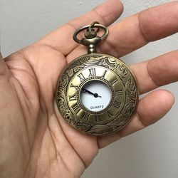 Vintage Style Steampunk Engraved Pocket Watch