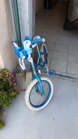 Girl frozen bike