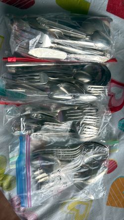 Cubiertos bañados en plata