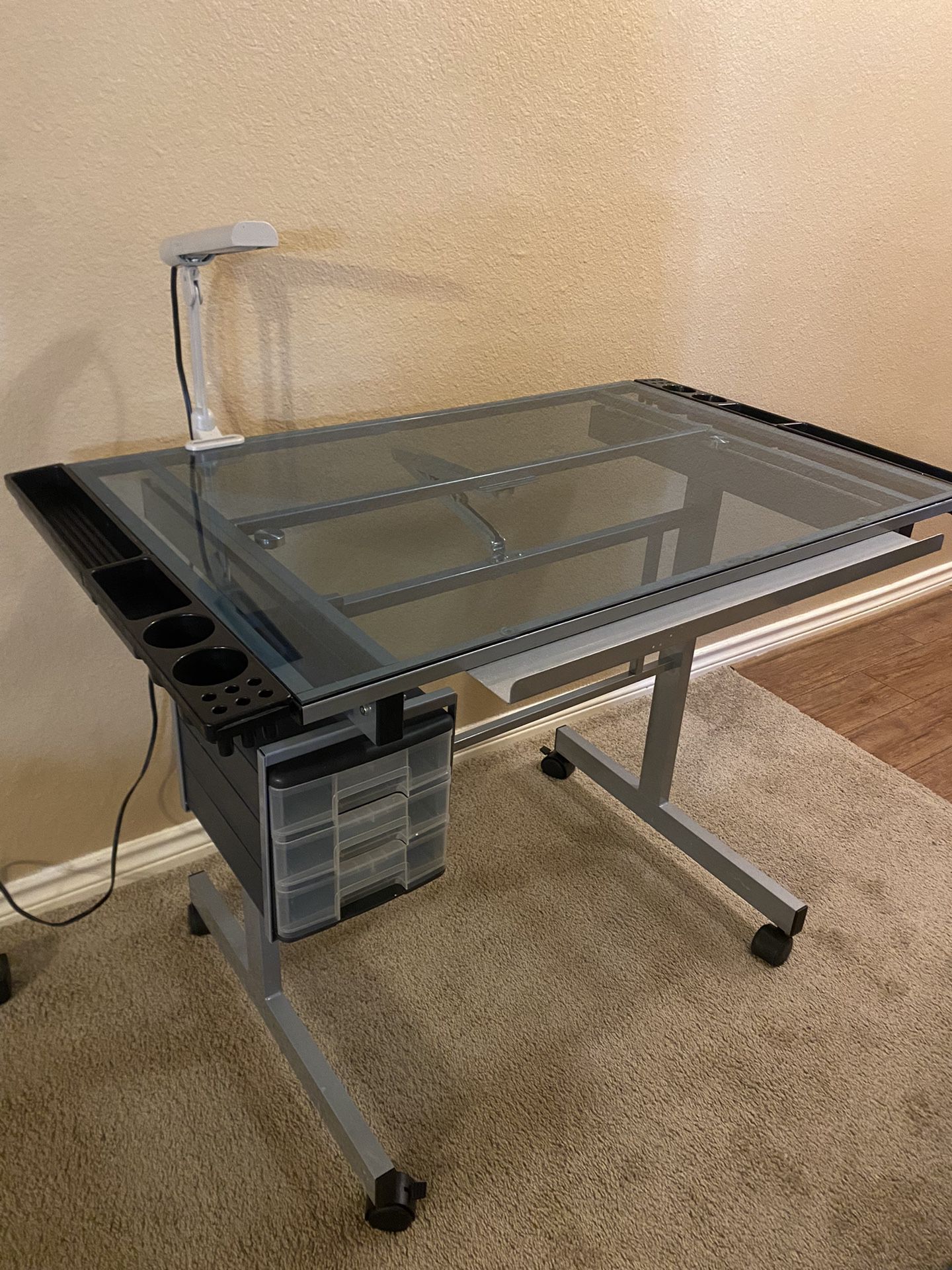 Glass Drafting Table