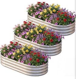 New In Box! Outdoor Galvanized (6x3x1) (3 Pack) Raised Garden Bed $55 FIRM (#1444)
