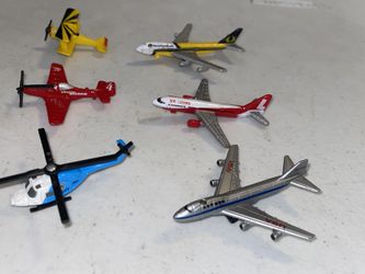 Mix Lot 6 Vintage Micro Machines plane helicopter Toys