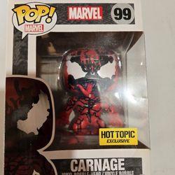 Funko Pop Marvel CARNAGE Hot Topic Exclusive Vinyl Figure 99 Vaulted Red Black