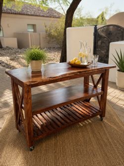 Rustic Solid Wood Bar