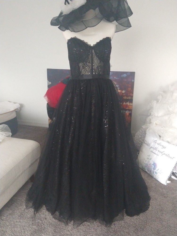 Corset blk.. tulle . embelished full skirt .. beautiful.. new price tags  $399.. 00 selling for 200 size 18  ZELLE andcash prefer cash