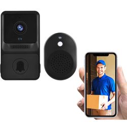 Video Doorbell Wireless 1080P High Resolution Visual Smart Security Doorbell Camera Wireless Video Doorbell with IR Night Vision 2-Way Audio Real-Time