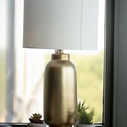 Textured Brass Lamp