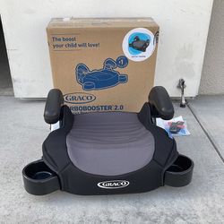(NEW) $22 Kids Graco (TurboBooster 2.0) Backless Booster Car Seat, Ages 4-10 yr, Weight 40-100 lbs 