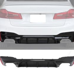 17-23 BMW G30 5 Series  Rear Diffuser Gloss Black