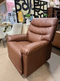 Great Price!!! King Leather Swivel Recliner Chair