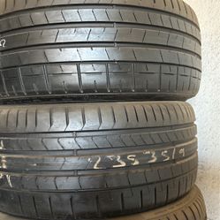 Two Tires (2) 235-35-19 Pirelli Pzero
