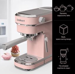 Espresso Machine 20 Bar Espresso Maker CMEP01 with Milk Frother Steam Wand,  Professional Expresso Machine for Cappuccino and Latte (Pink) for Sale in  Las Vegas, NV - OfferUp