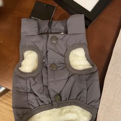 Never Worn - Gray Xs Fleece-lined Dog Jacket 