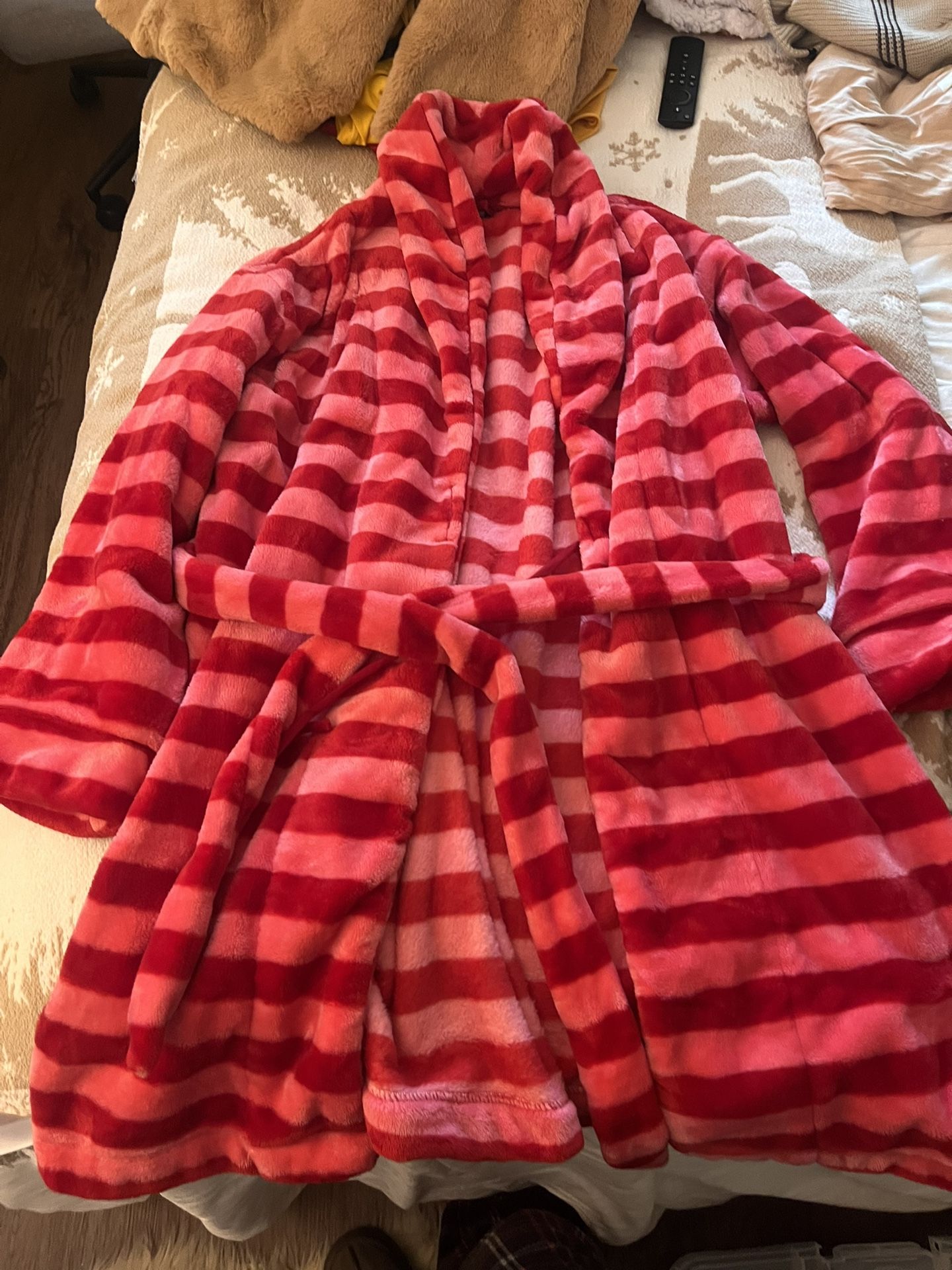 Kate Spade Pink & Red Stripe Robe