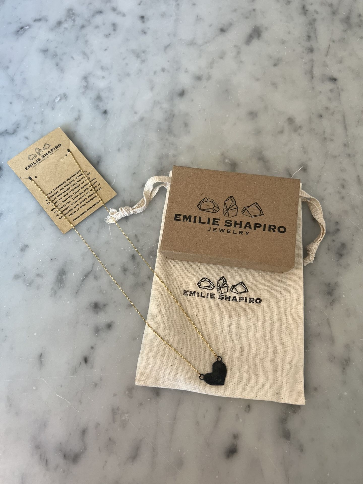 Emilie Shapiro “Kintsugi Heart” Necklace – New in Box