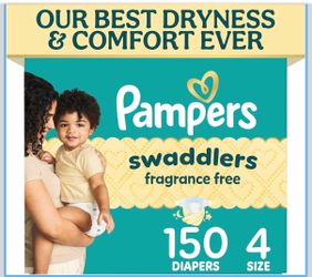 Pampers Swaddlers Fragrance Free Size 4 Diapers 150ct