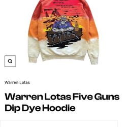 Brand New Warren Lotas Five Guns Dip Dye Hoodie (S) size 