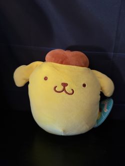 Original Squishmallows Pompompurin from the Hello Kitty and Friends line