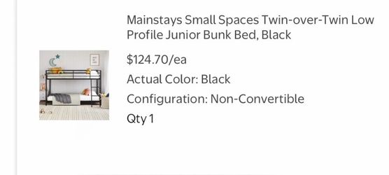 $50 Twin over twin bunk bed