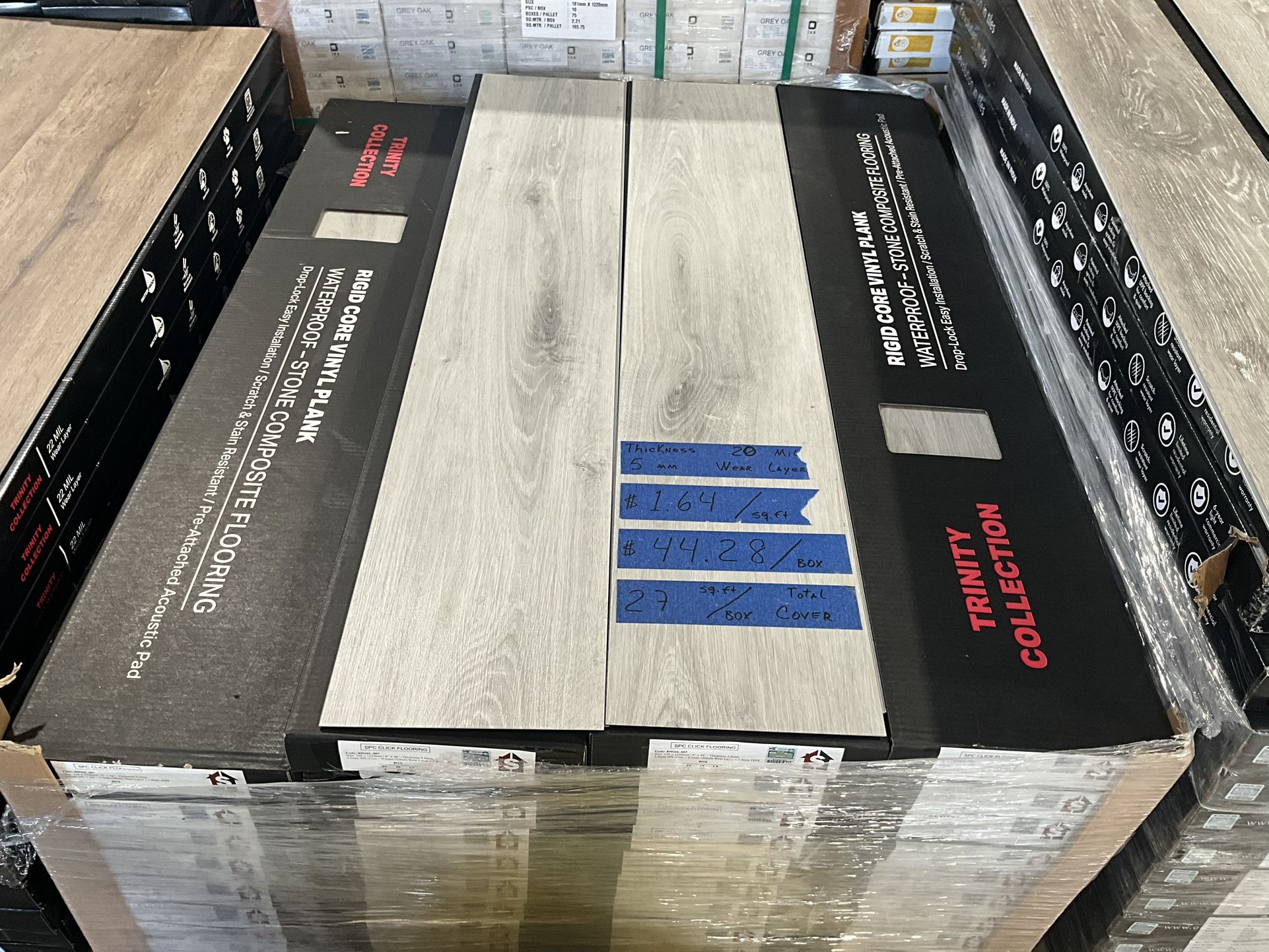 ‼️1st Quality Luxury Vinyl‼️ $1.64 /per sqft😯 27 /sqft/box📍 THICKNESS: 5 mm (with 1mm high density IXPE pad) PROTECTION: Ultimate Shield Scratch /