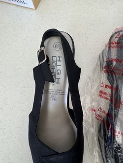 Sandals - Black Fabric Sling