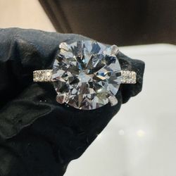 14k 4.47 CTW Certified Lab Engagement Ring 💍 🥰
