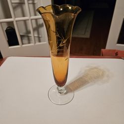 Beautiful, Vintage Amber Bud Vase