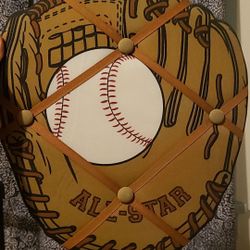 Baseball Hanging Picture/Memo Board