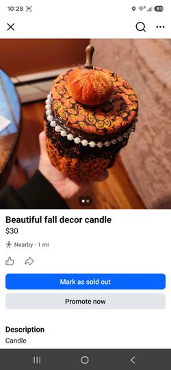 Candle decor fall