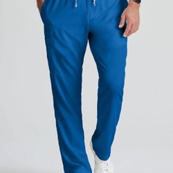 Greys Anatomy Barco Mens Scrub Pants New Royal 