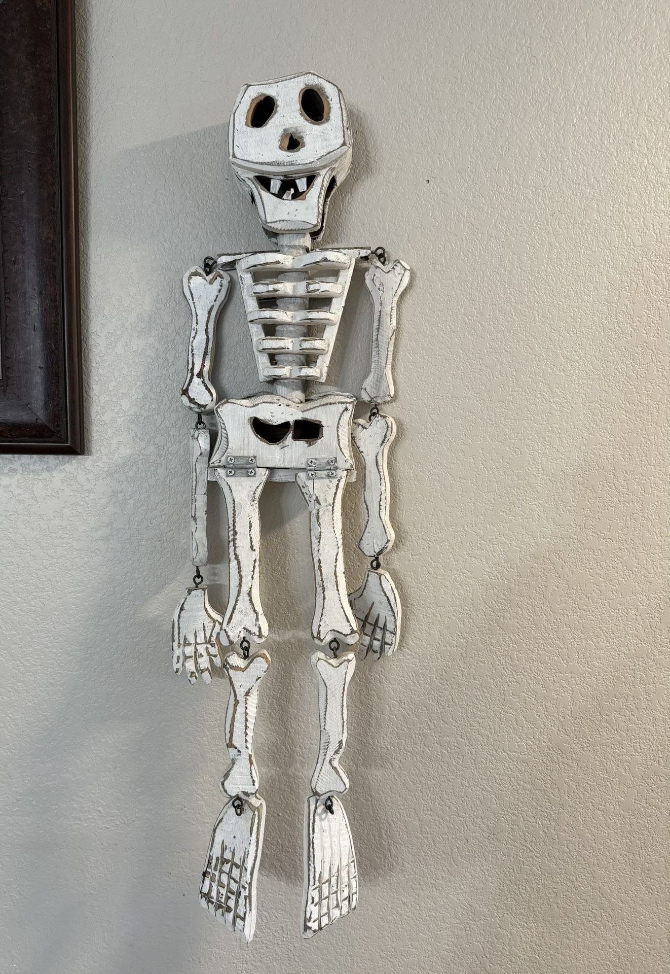 Large Wooden Handmade Skeleton Art