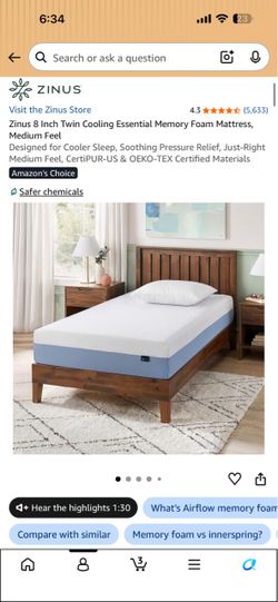 Zinus 8inch twin mattress for free. Pick up only