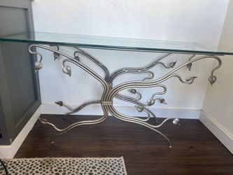 Glass/ Metal Entry Table