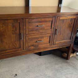 Solid wood entryway table