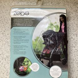 NEW TRAVEL SYSTEM/STROLLER WEATHER SHIELD WITH LARGE STORAGE POCKET
