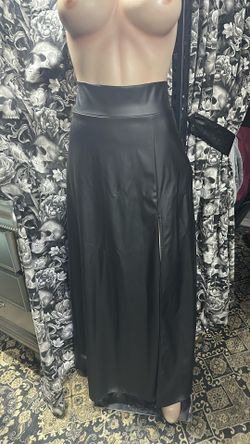 Black Faux Leather Skirt