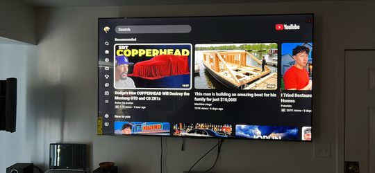 TCL 75" smart tv with wall mount