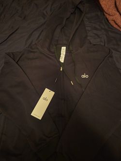 Alo Yoga Full-Zip Hoodie Black New with Tags