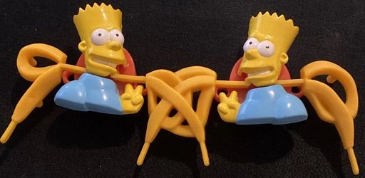 Bow Biters Shoe String Accessory Bart Simpson The Simpsons 1990 (READ DESC)